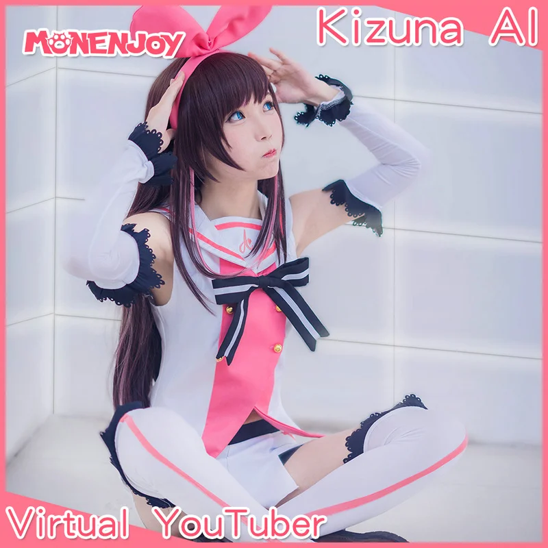 Monenjoy виртуальный YouTuber Kizuna AI Косплей Костюм A.I.Channel Cos наборы | Тематическая одежда