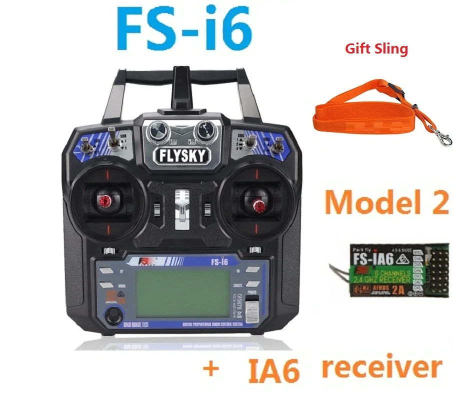 FS-I6 ia6 model2 FS Flysky I6 FS-i6 2,4G 6ch передатчик RC контроллер с iA6B X6B A8S IA6 iA10B приемник для самолета Heli UAV лодка - Цвет: FS-I6 ia6 model2