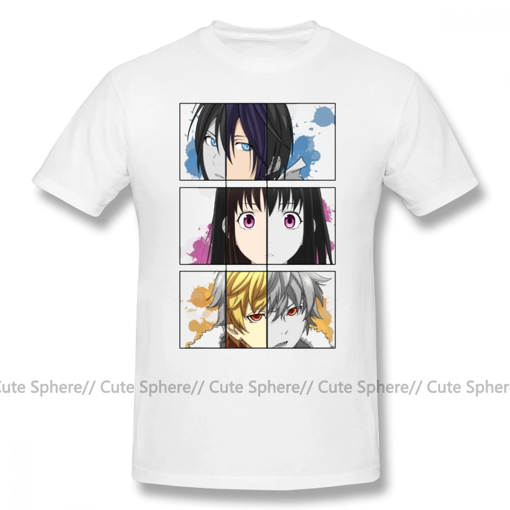 Футболка Noragami, футболка норагами, принт, 100 хлопок, Мужская футболка, 6xl, короткий рукав, милая Пляжная футболка - Цвет: White