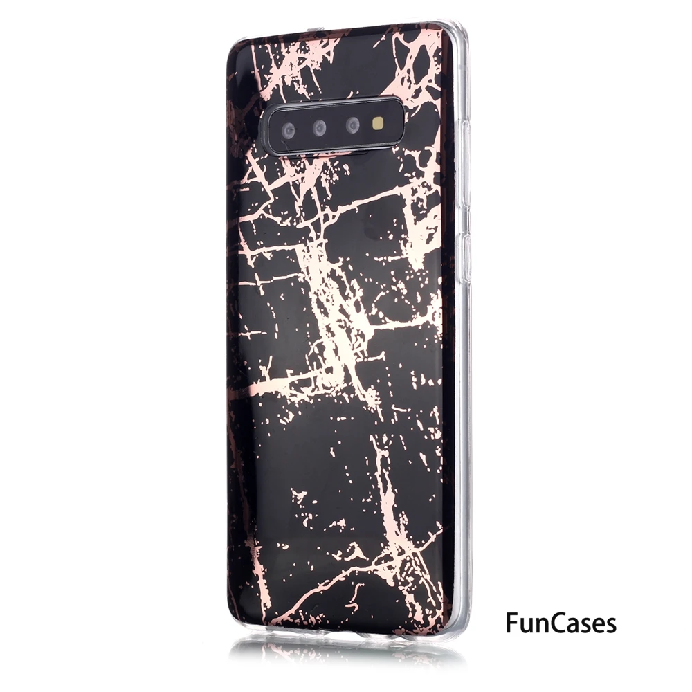 Защитные чехлы для телефонов funda Samsung S10 мраморный телефонный мягкий силиконовый