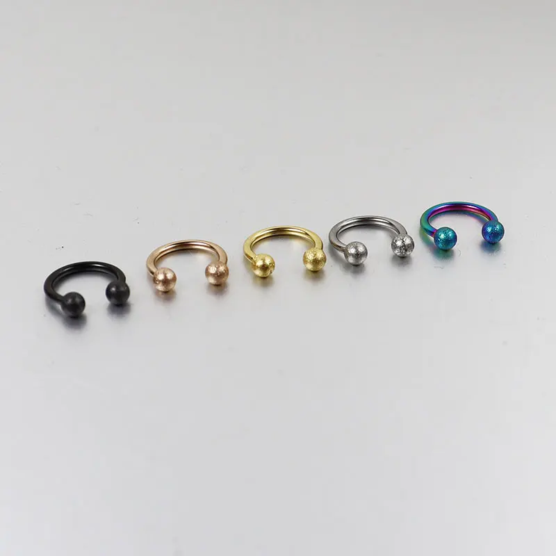 2 шт./лот 16 г блестящая Подкова соска сережки нос кольцо для козелка серьги