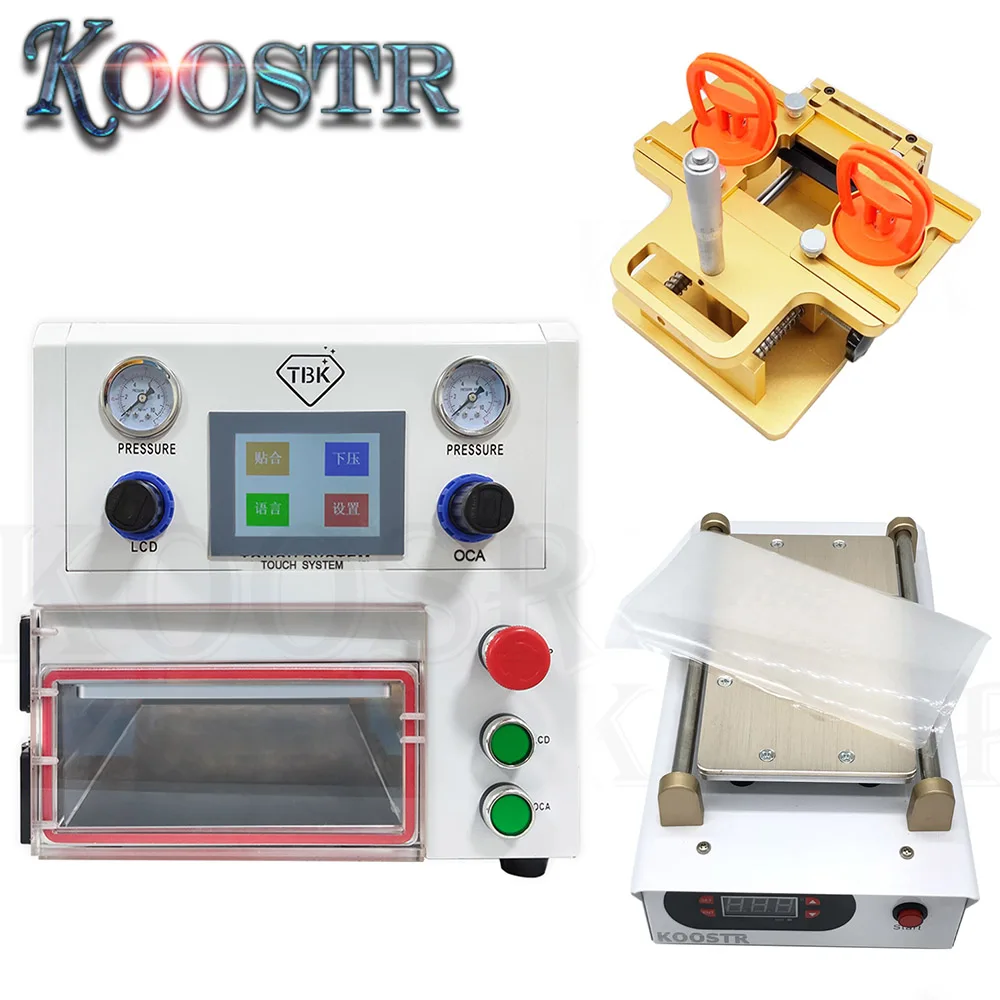 

TBK-108P OCA Lamination Machine 12 inch Vacuum Laminating for iPhone samsung edge LCD Dismantle Machine 7 inches LCD Separator