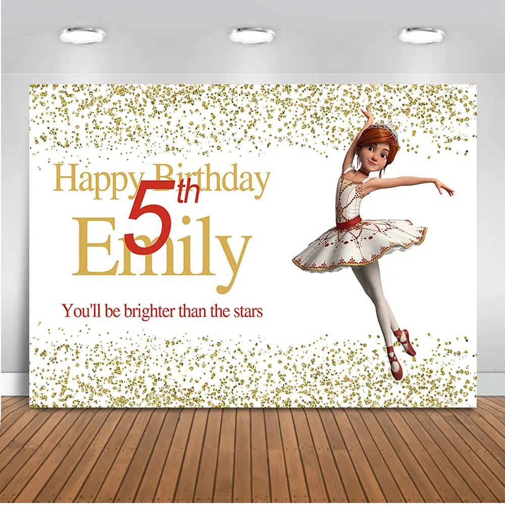 Балетный фон для фотосъемки Золотой блестящий фотостудии мультфильм аниме
