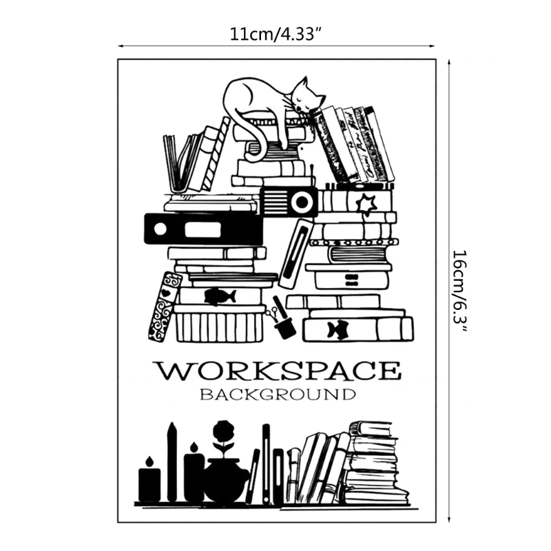 95AA рабочее пространство фон силиконовый прозрачный чехол печать штамп DIY