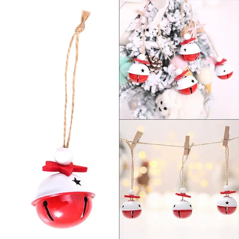 Красно-белые колокольчики подвесные украшения для рождественской елки