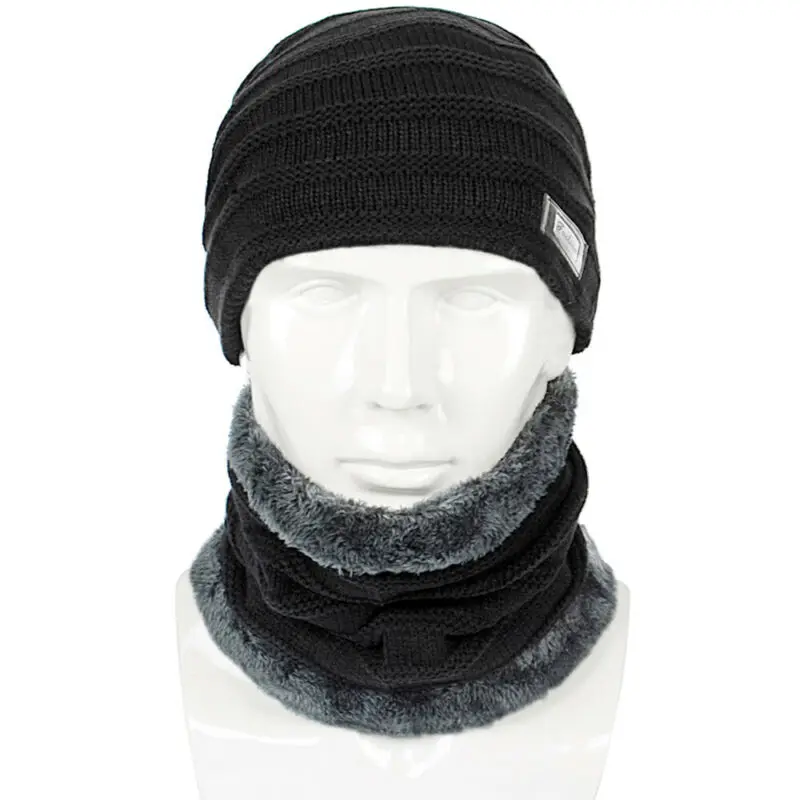 Зимняя теплая трикотажная детская шапка унисекс | Аксессуары для одежды