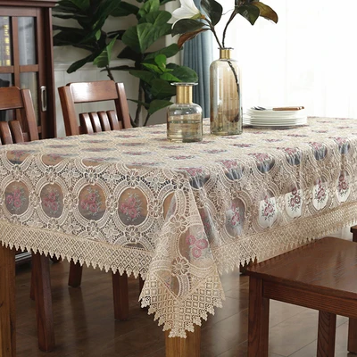 Скатерть цвет красного вина с вышивкой кружевная столовая скатерть крышки Чехлы