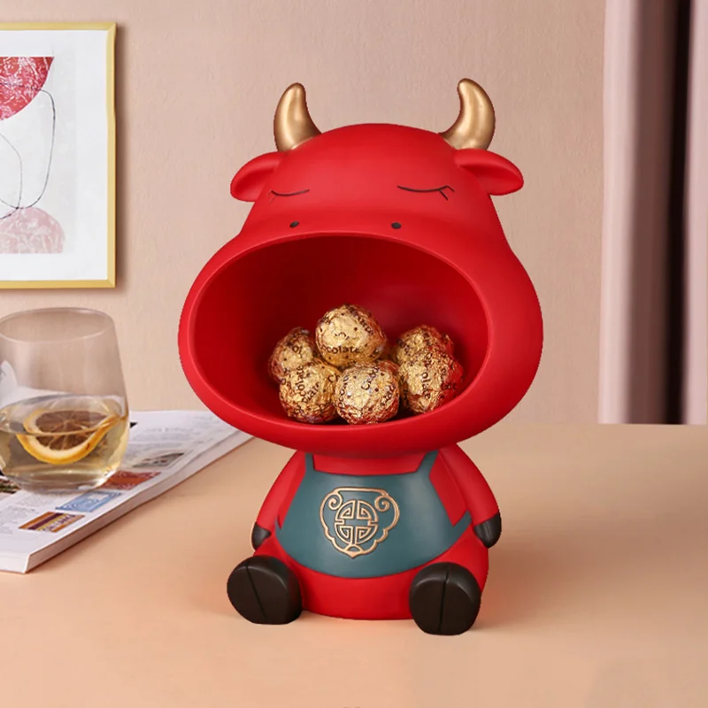 

Creative Ornaments Home Modern Home Decorations Coffee Table Decoration Festive Wedding Gift Cute Lucky Ox Year Mascot Present