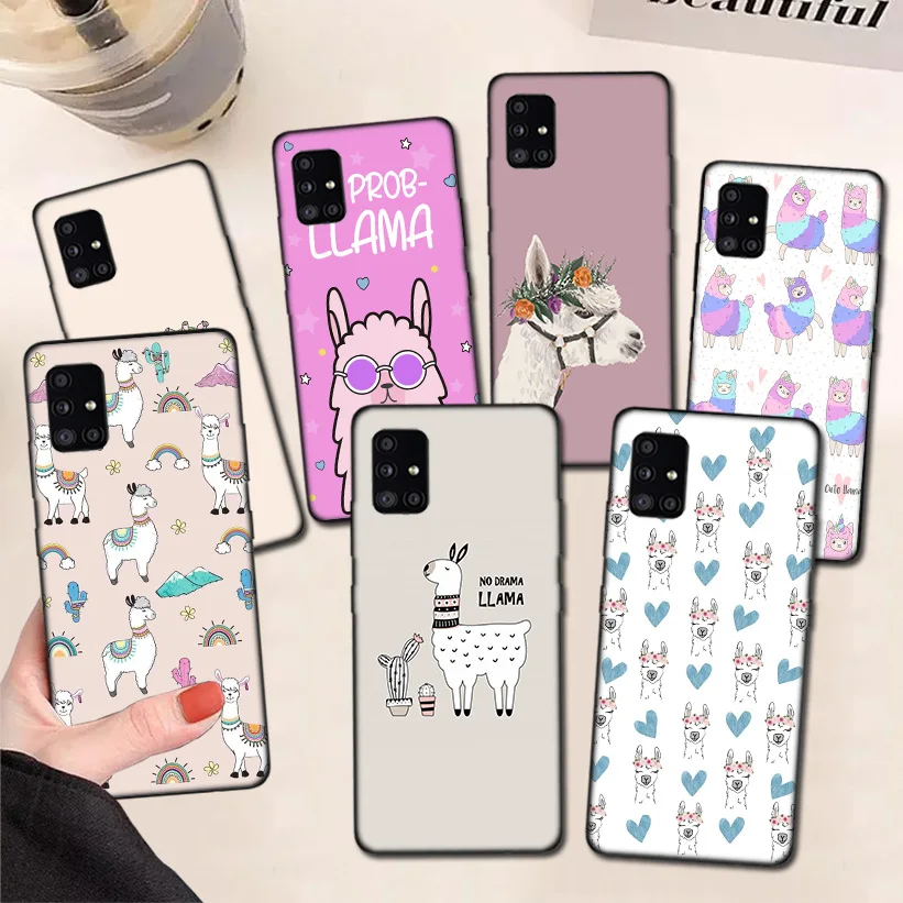 

Alpaca Llama Phone Case For Samsung Galaxy A51 A71 A50 A70 A81 A91 A30 A40 A20E A10S A6 A7 A8 A9 Back Cover Coque Funda