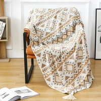 nordic throw blankets acrylic napping blanket winter warm decoration sofa cover knitted soft wool bohemian large shawl
