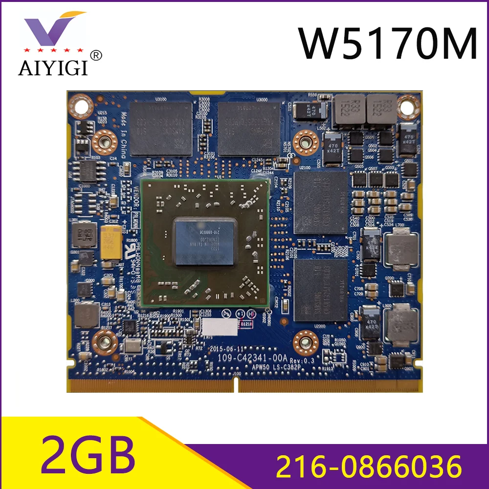 FirePro W5170M With X-Bracket 2GB 4GB 216-0866036 Video Graphics Card For HP ZBook15 G3 Dell Lenovo Acer 100% Test OK