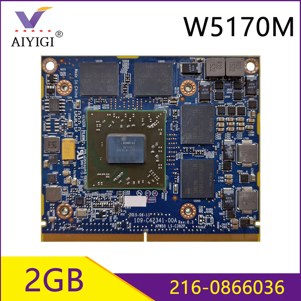 Видеокарта FirePro W5170M с X кронштейном 2 ГБ 4 216 0866036 для HP ZBook15 G3 Dell Lenovo Acer 100% ТЕСТ