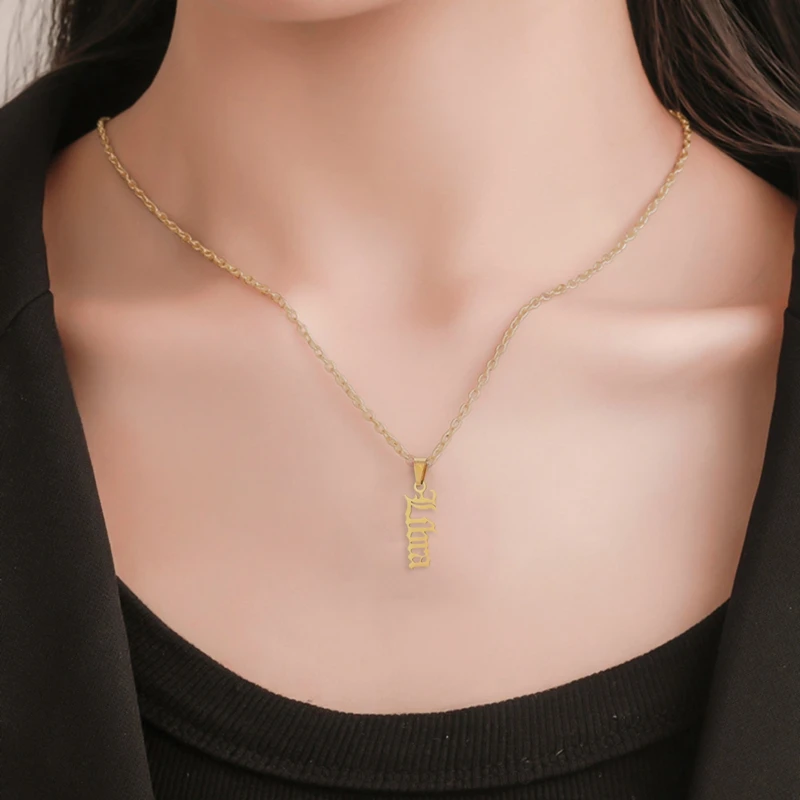 

Fashion Stainless Steel Men's And Women's English Alphabet Twelve Constellation Necklace-gold Creative Girls And Ladies Jewelry