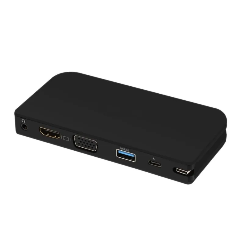 Док станция с двумя дисплеями поддержка HDMI/VGA Ethernet и аудиоразъем для ПК USB 3 0