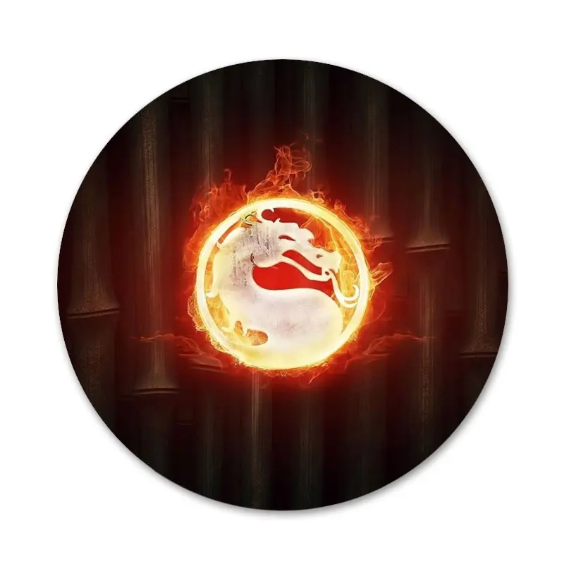 58 мм Mortal Kombat1 значок на булавке декоративные Броши Металлические Значки для