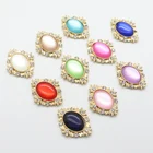 Ювелирные изделия сделай сам из алмазного сплава с плоской задней частью, с имитацией кошачьего глаза, 10 шт.