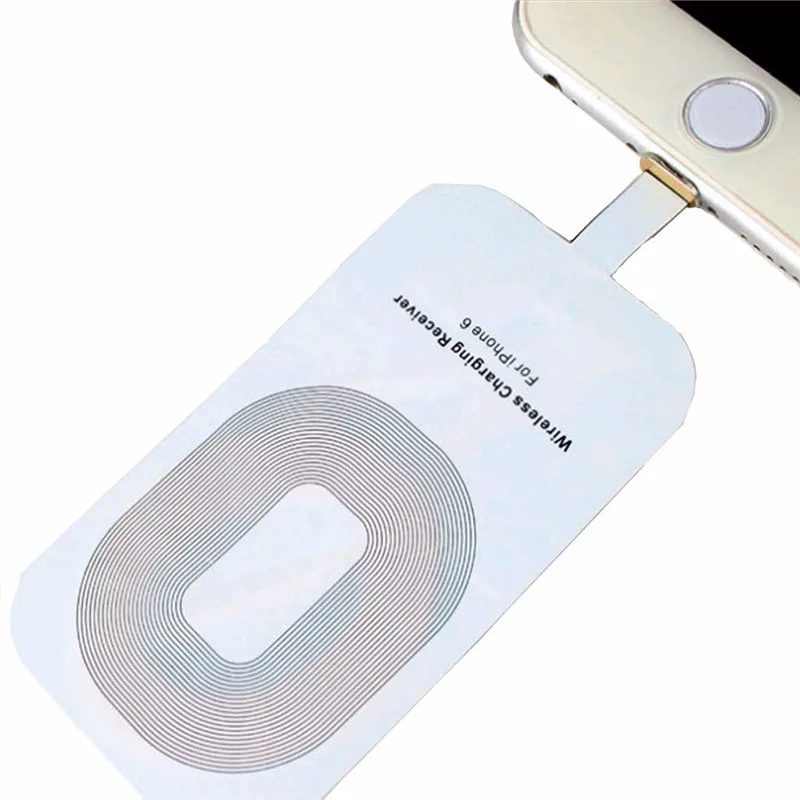 Для Apple IPhone 5 5S 5C SE 6 6 S 7 Plus Qi Беспроводное зарядное устройство приемник карта для I Phone 5 6 S мобильный телефон смарт-адаптер для зарядки