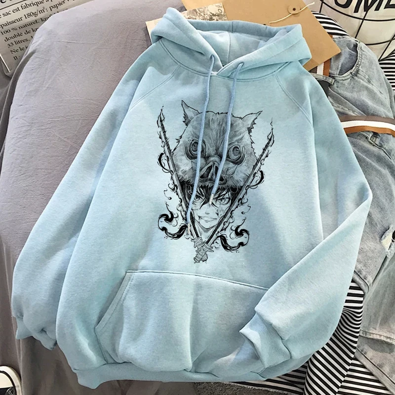 Kawaii Demon Slayer Anime Pullover Sweatshirt Top Women Kamado Tanjirou Costume Hoodies Kimetsu No Yaiba Casual 2021 sweetshirts