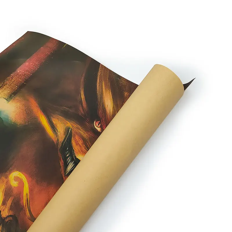 Ностальгия комикс ниндзя персонаж удзумаки плакат в стиле ретро из крафт-бумаги