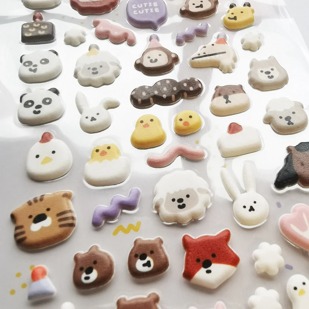 Корейский бренд Симпатичные животные дизайн скрапбукинг 3d-наклейка из пены для