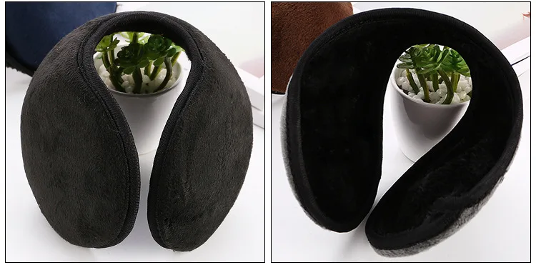 Зимние мужские теплые наушники плюшевые однотонные универсальные | Аксессуары