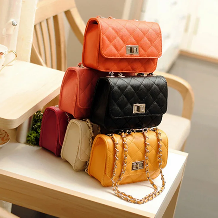 

Small sweet wind fashionable leisure female bag ling's turn lock bag chain bag one shoulder oblique cross bag wholesale