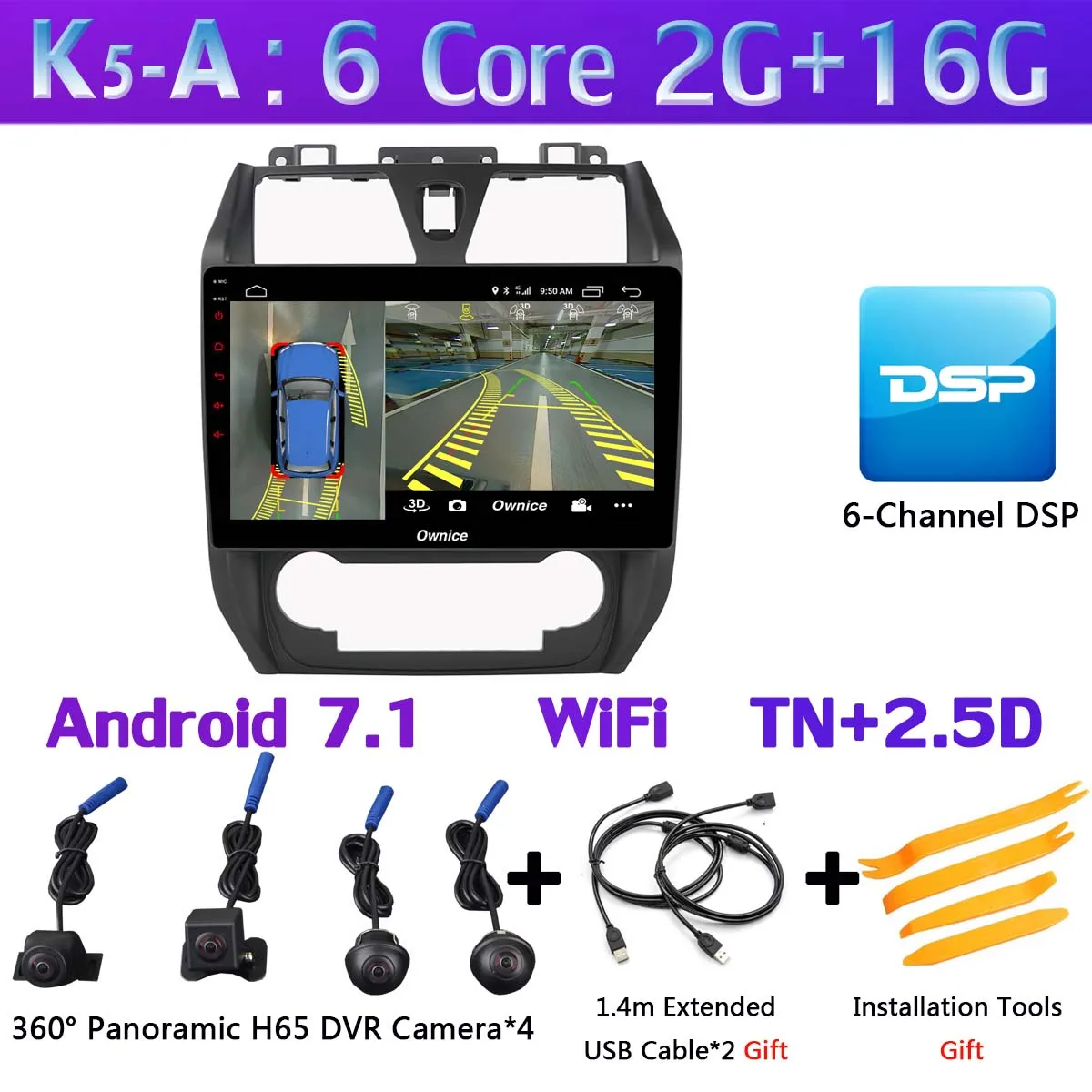K5-A Ownice 10," K1 K3 K5 K6 автомобильный dvd-плеер для Geely Emgrand EC7 EC715 EC7-RV EC718 2012- радио gps CarPlay DSP 360 ° панорамный - Цвет: K5-A