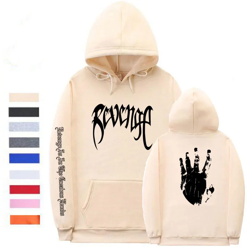 Xxxtentacion Revenge винтовые манжеты на резинке толстовки для мужчин/женщин уличная Rapper хип хоп свитер с капюшоном