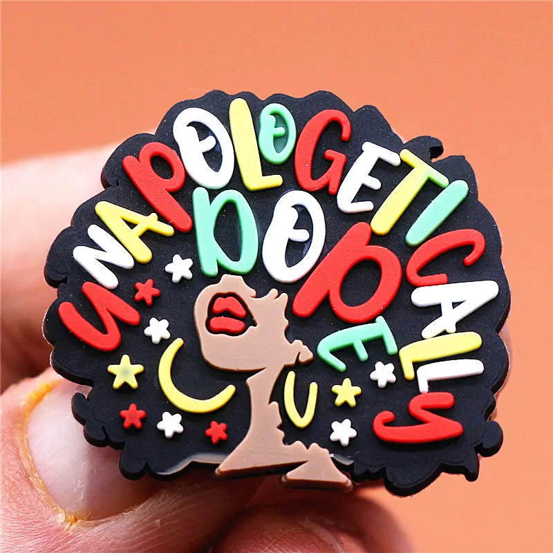 1pcs Black Lives Matter Shoe Charms Rights Protection Prayer Melanin Bullet Shoe Accessories Decoration Fit Croc Jibz Kids Gifts