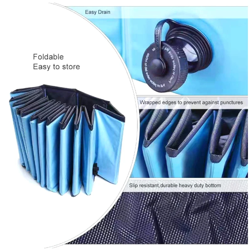 Для плавания собак складной бассейн Ванна Портативный щенок купальный