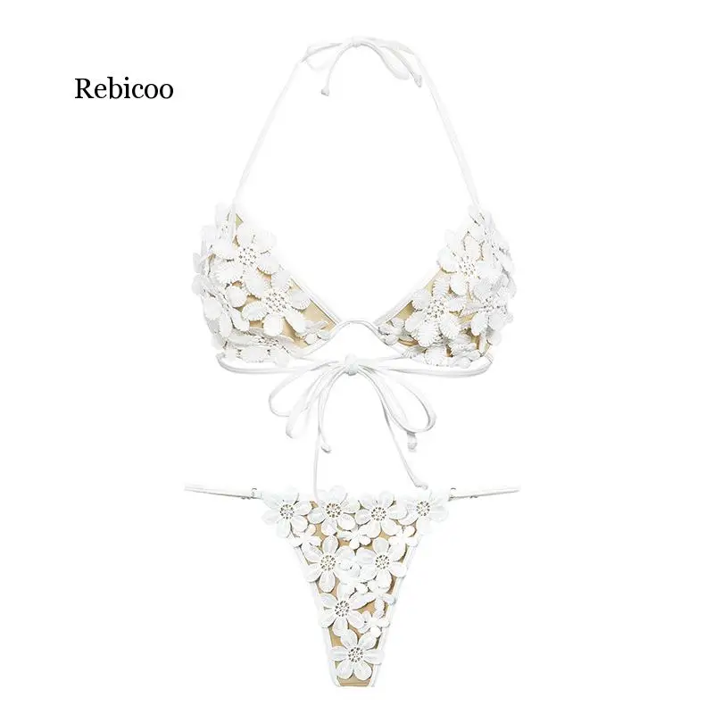 

Summer New Swimsuit Women Explosion Models Lace Flower Sexy Swimsuit Ladies Split Swimsuit Bikini New Swimsuit Beachwear