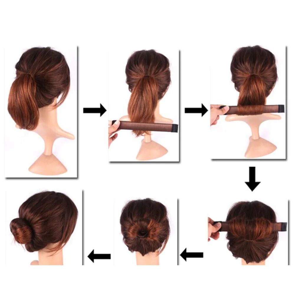 Инструмент сделай сам аксессуары для волос синтетический парик пончики бутон
