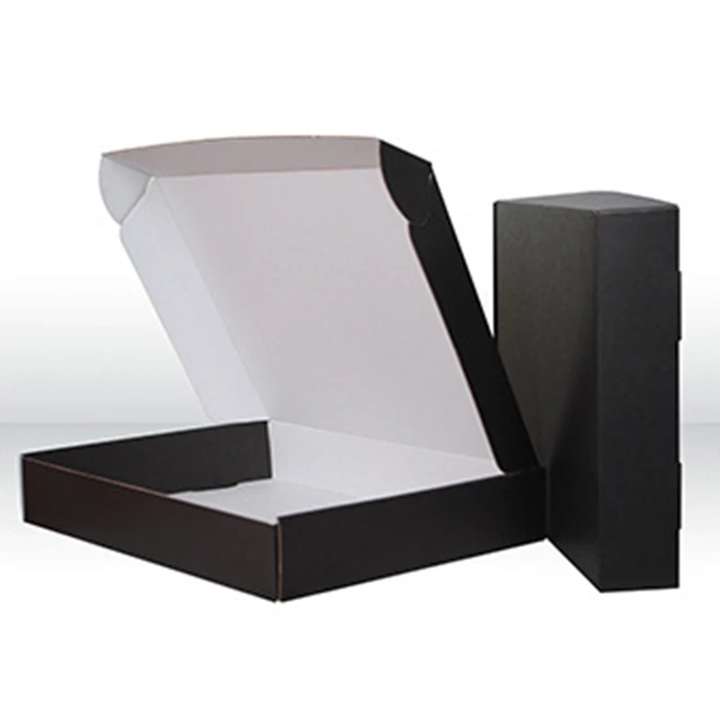 10 шт./лот 3 слойная упаковочная коробка из гофрированной бумаги черная розовая