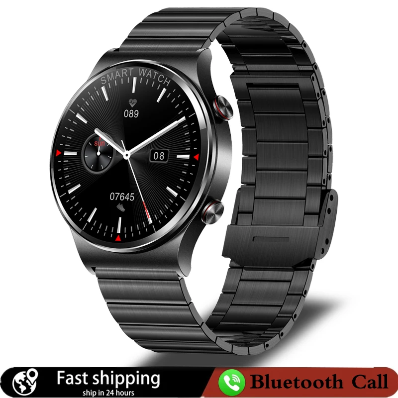 

2021 New Bluetooth Call Smart Watch Men Colorful LCD Full Touch Screen DIY Watch Face music player Sport fitness Mens Smartwatch