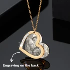 Индивидуальное ожерелье с фото для семьи Подарок влюбленный бриллиантовый кулон гравировка имени ожерелье на заказ из нержавеющей стали ювелирные изделия для женщин