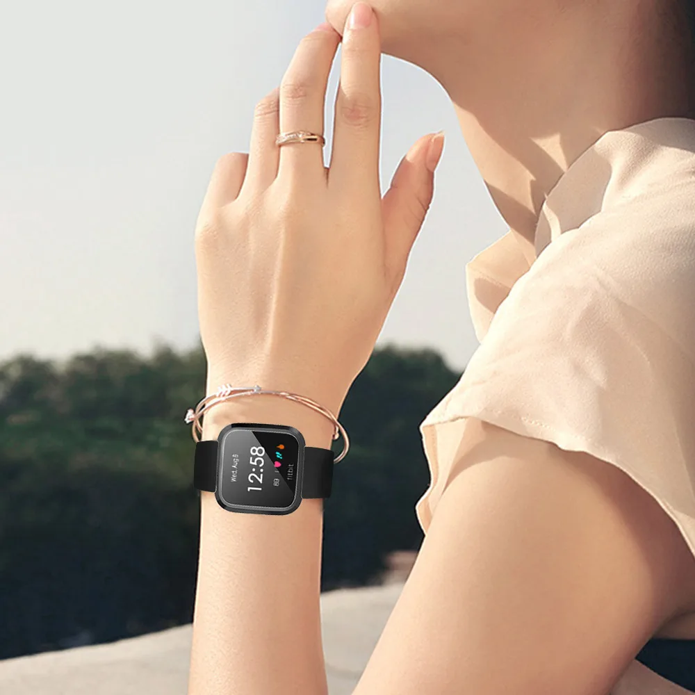 Чехол для часов Fitbit Versa Lite/Versa 2, Мягкий защитный чехол для экрана Versa2, легкий ТПУ бампер, тонкий Чехол, аксессуары