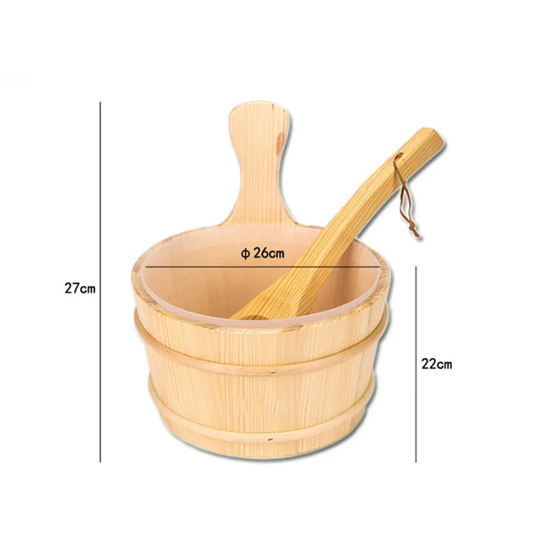 Натуральное ведро для сауны в ванную комнату с внутренней подкладкой аксессуары