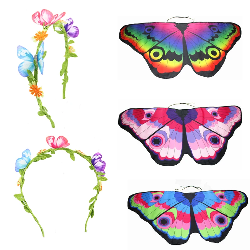 Детские Красочные Крылья бабочки сказочные крылья ангела маленькая Нимфа