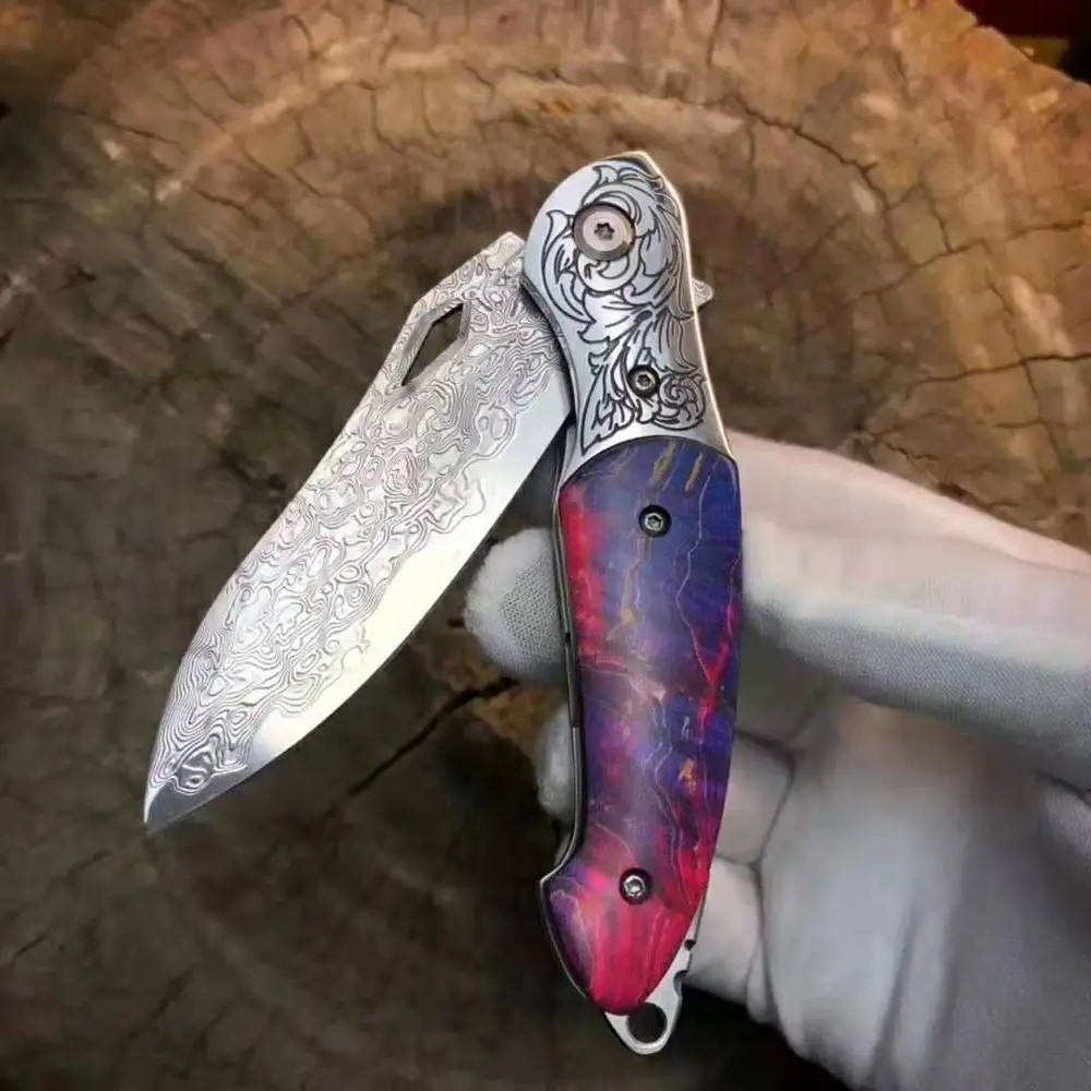Бадди Складной нож Тактический нож для выживания охотничий кемпинг Edc высокая твердость Дамасская сталь Военный нож для выживания на открытом воздухе