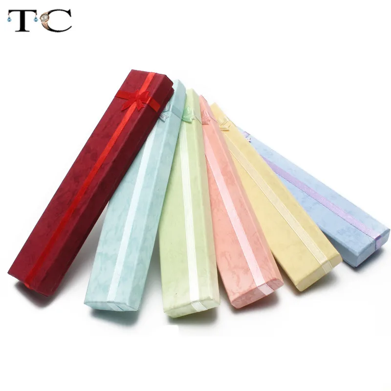 Ювелирная упаковочная коробка для хранения с губкой бумажная ожерелья Браслет