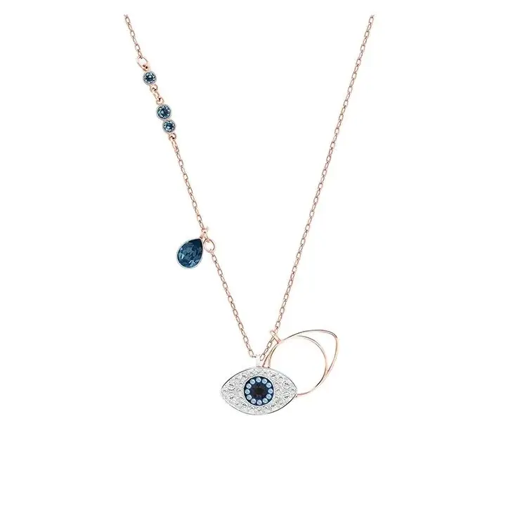 

Classic Devil's Eye Necklace Women's Fashion Versatile Rose Gold Chain Valentine's Day Gift