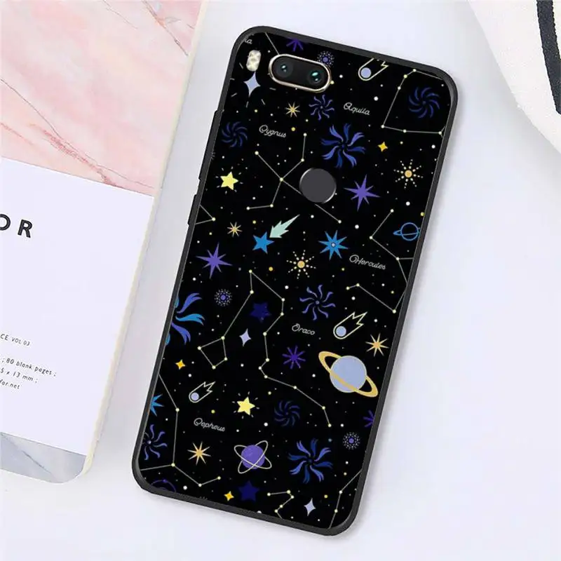 

12 constellations space pattern Phone Case For Xiaomi Redmi note 7 8 9 t max3 s 10 pro lite Luxury brand shell funda coque