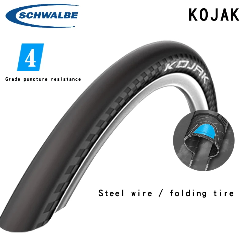 Schwalbe Kojak sports travel tire 17 18 26 inch steel wire 26 * 1.35 folding puncture resistant smooth head tire