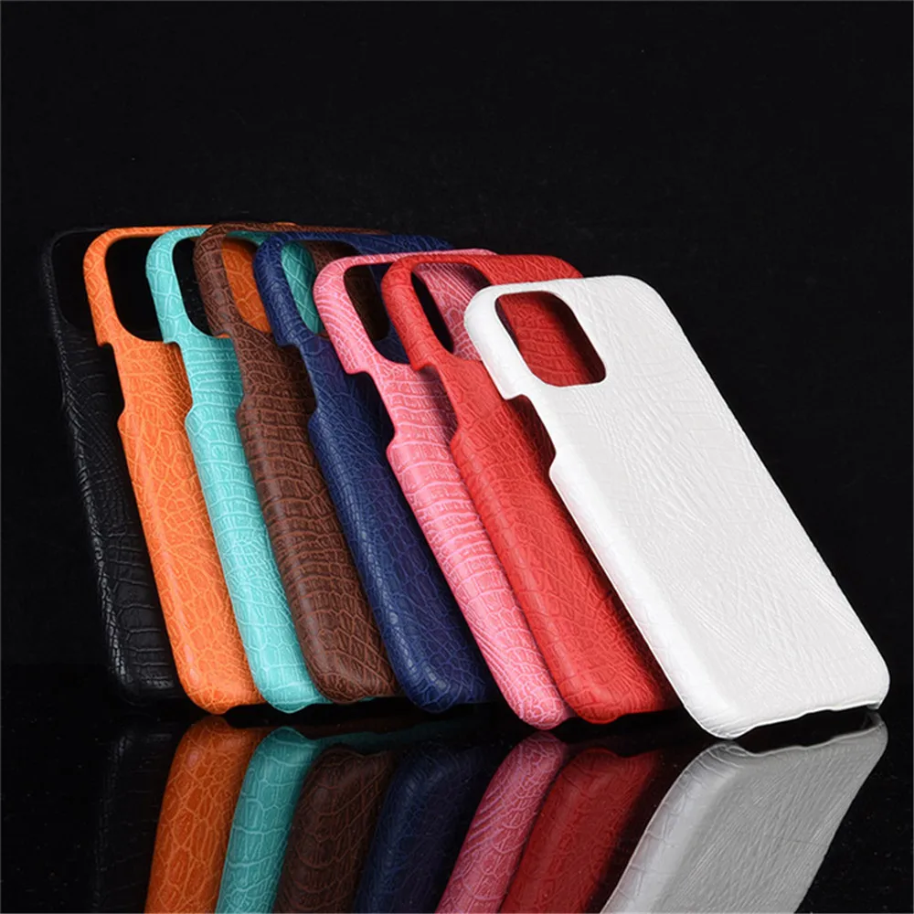 slim leather phone protective case for iphone 12 mini 1212pro12 pro max shockproof crocodile back shell cover free global shipping