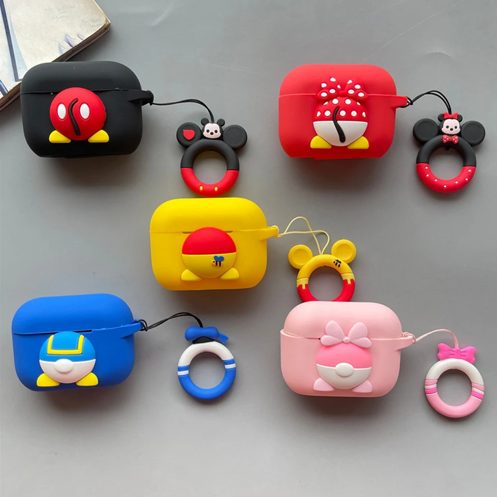 

Симпатичный силиконовый чехол для Apple AirPods Pro, чехол со шнурком, Bluetooth-наушники, гарнитура, беспроводные наушники, аксессуары