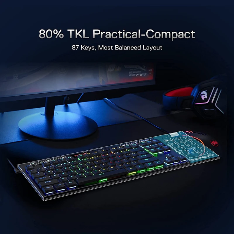 Беспроводная механическая клавиатура Redragon K621 Horus 5 0 BT/2 4 ГГц/Проводная