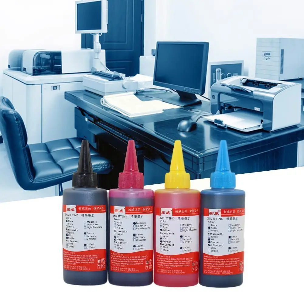 

100ml Printer Ink For Hp 123 Xl Ink Cartridge For Hp Series Printer Deskjet Ink Refill Cartridges 2130 U1O2