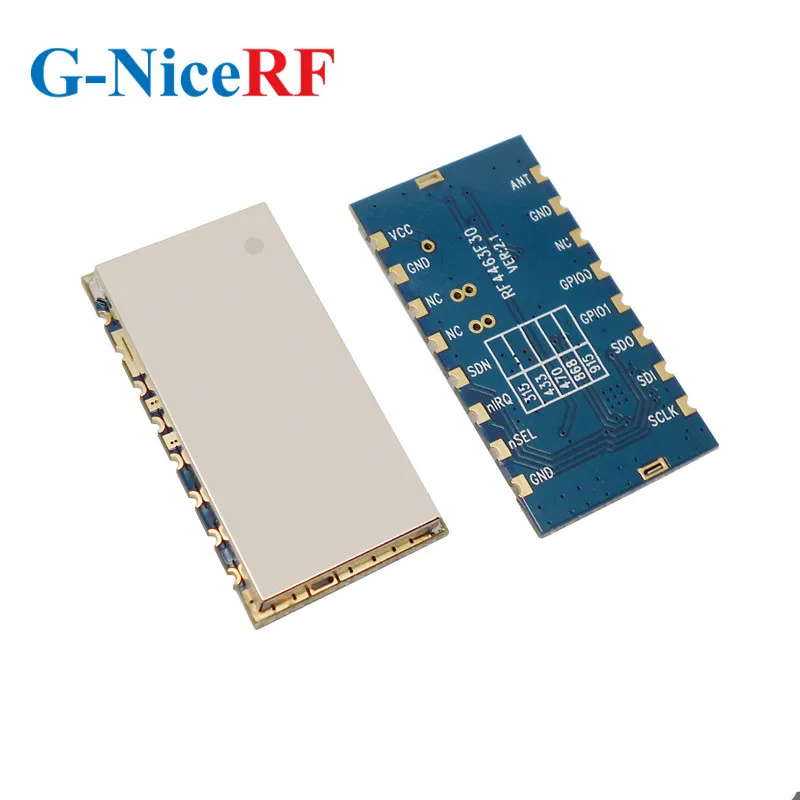 2 шт. 1 Вт Si4463 встроенный FSK 433MHz TX/RX модуль RF4463F30 + резиновая антенна головка SMA