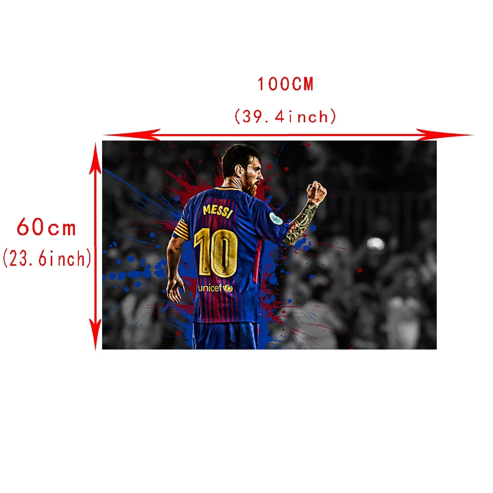 

Football player Messi canvas painting famous football star wall art posters and prints for living room bedroom decoration pictur