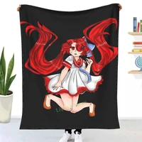 cute red sailor anime girl throw blanket 3d printed sofa bedroom decorative blanket children adult christmas gift